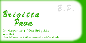 brigitta pava business card