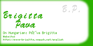 brigitta pava business card